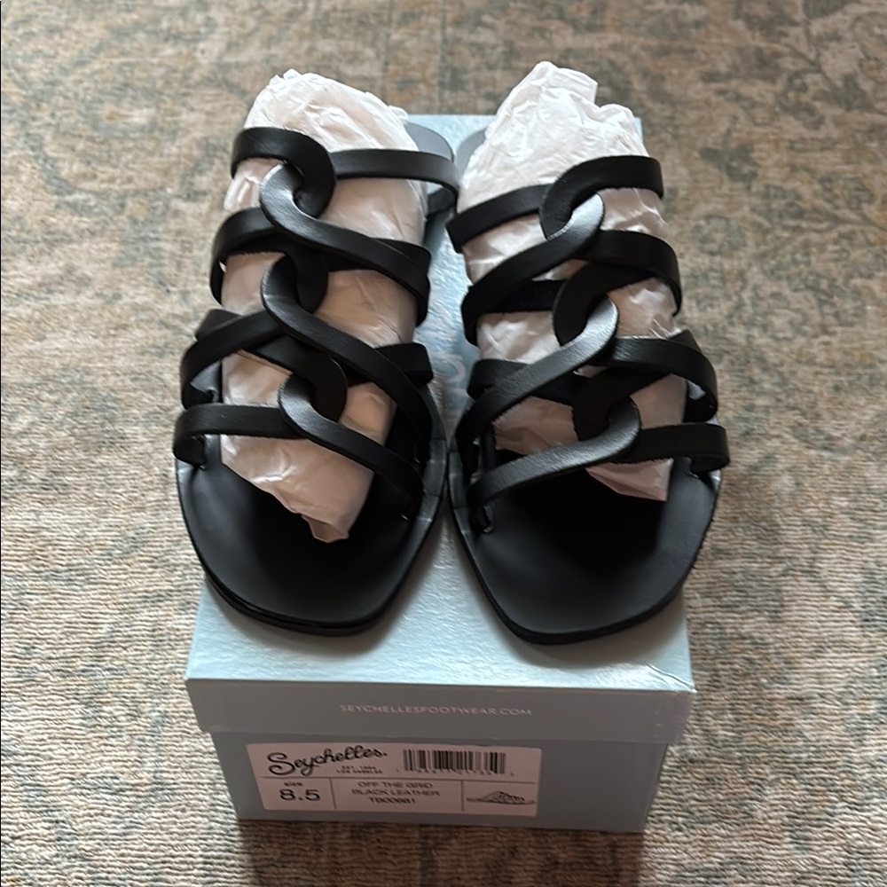 Seychelles Black Strappy Sandals